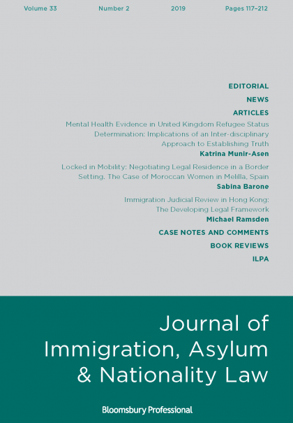 Feature image Journal of Immigration, Asylum and National Law 33.2